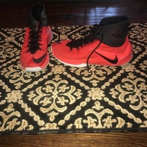 Orange basketball shoes